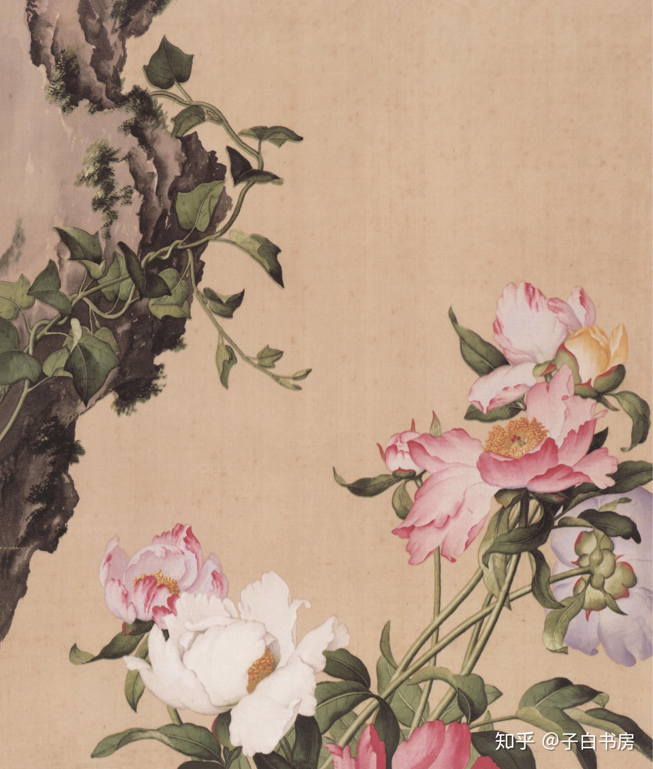 郎世宁仙萼长春图