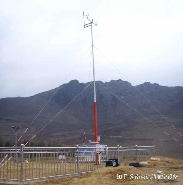 自动气象站用10米拉线风杆安装