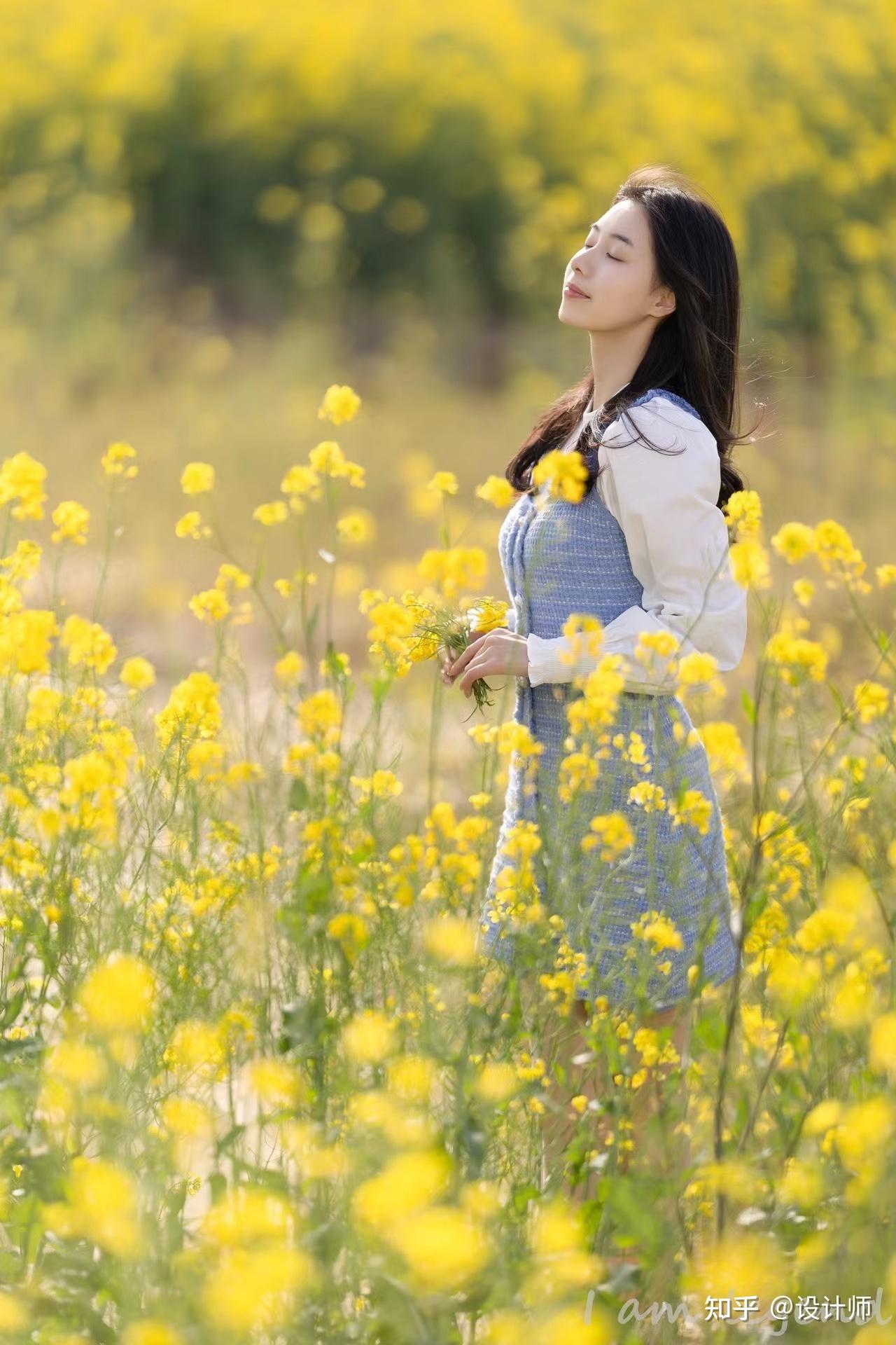 和春天有个约会,拍美美的油菜花人像,以下姿势技巧不要错过 - 知乎