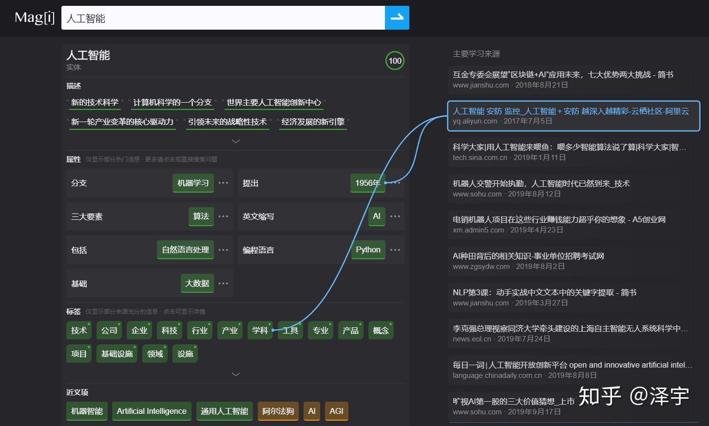 2 最新的知识图谱搜索引擎magi