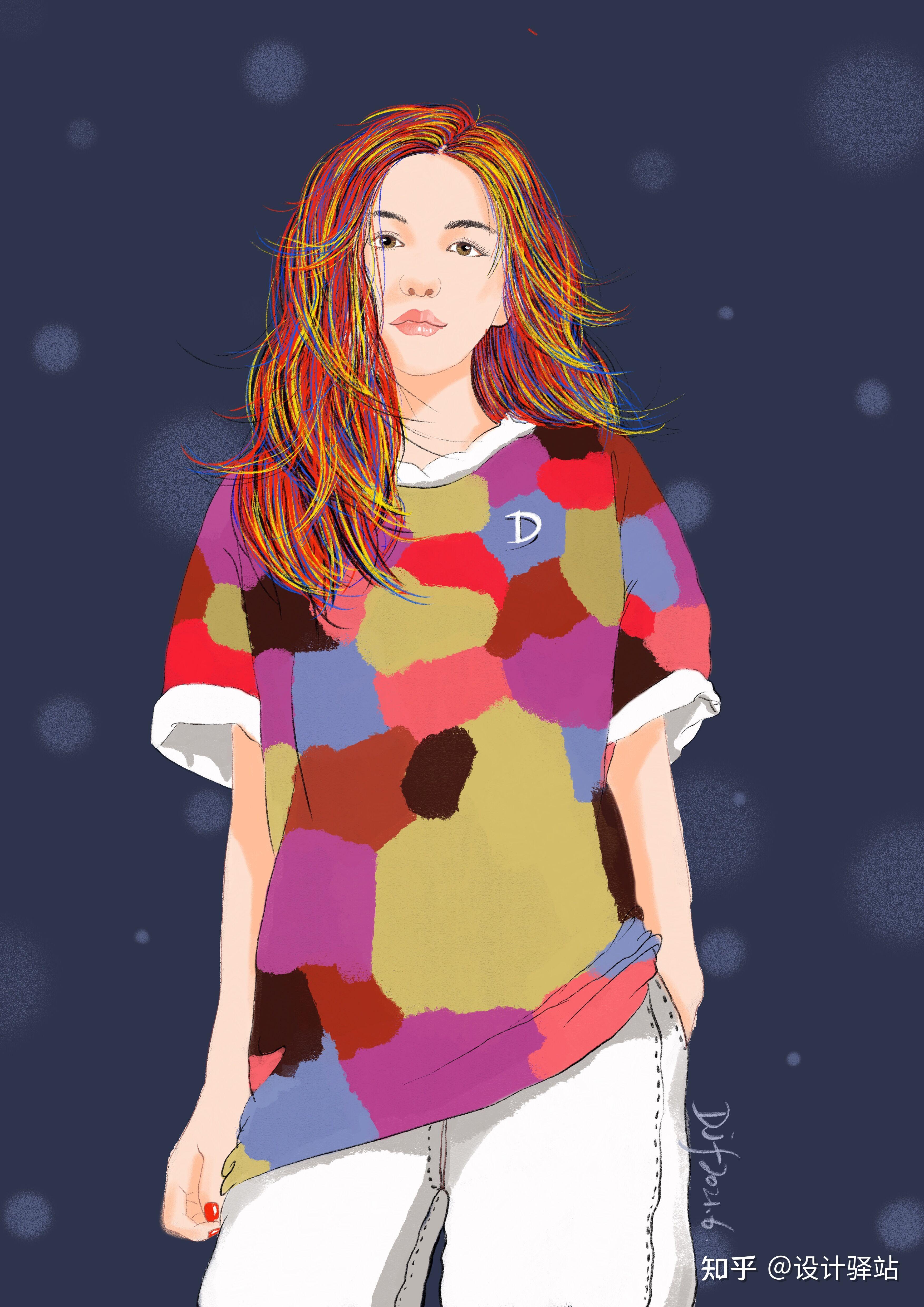 ipad数字绘画杜鲸锋老师人物插画系列作品分享