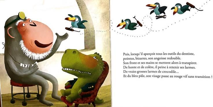 让孩子学会情绪管理读法语绘本牙疼的小鳄鱼