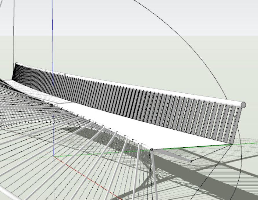 創意o型橋sketchup建模示例