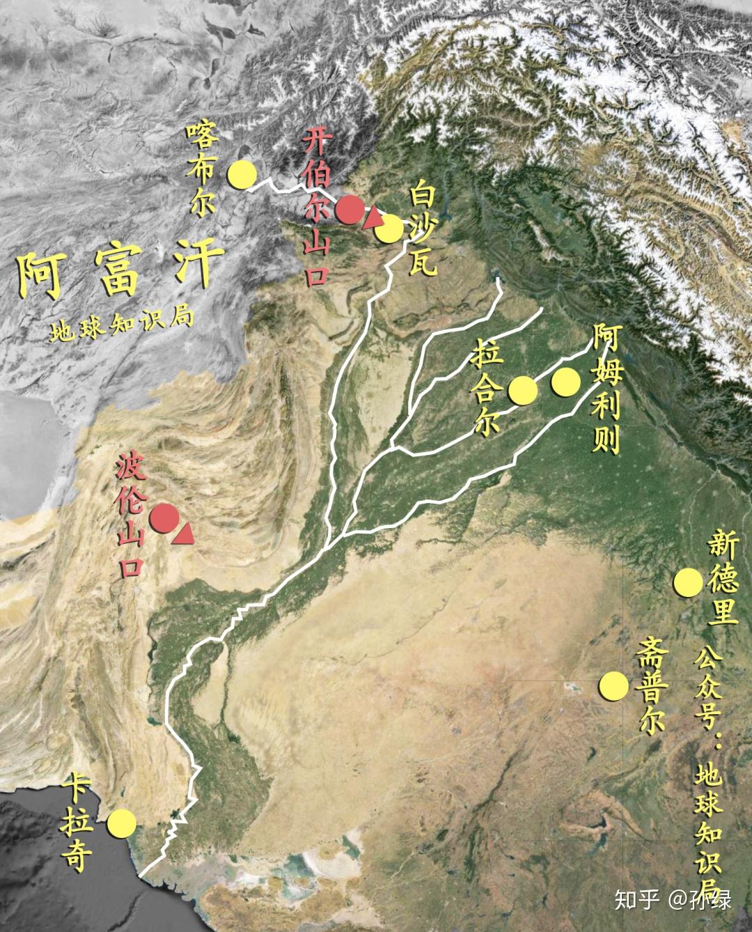 喀布尔河地图图片