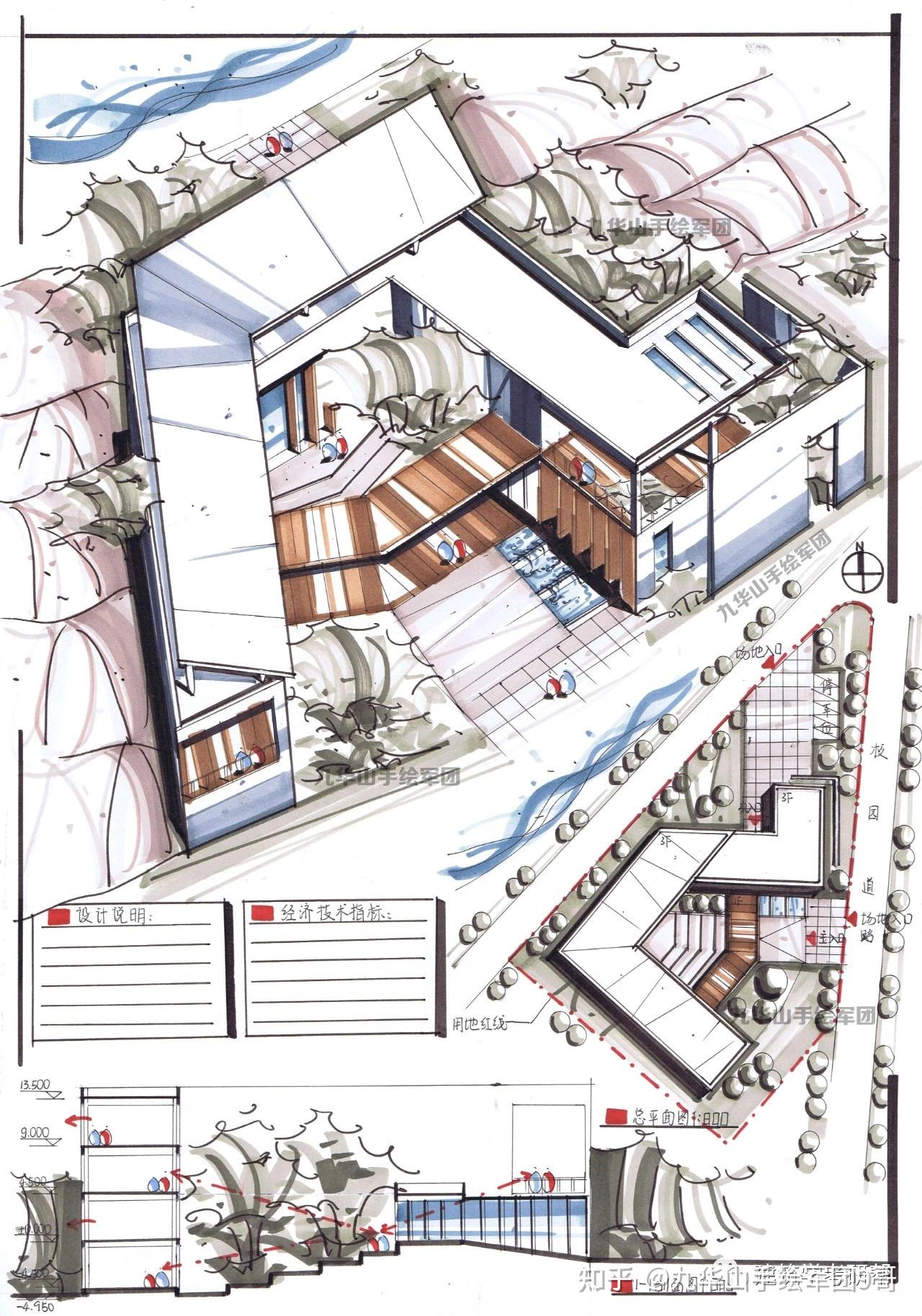 九华山手绘军团建筑手绘作业墙灰色系列你会了吗