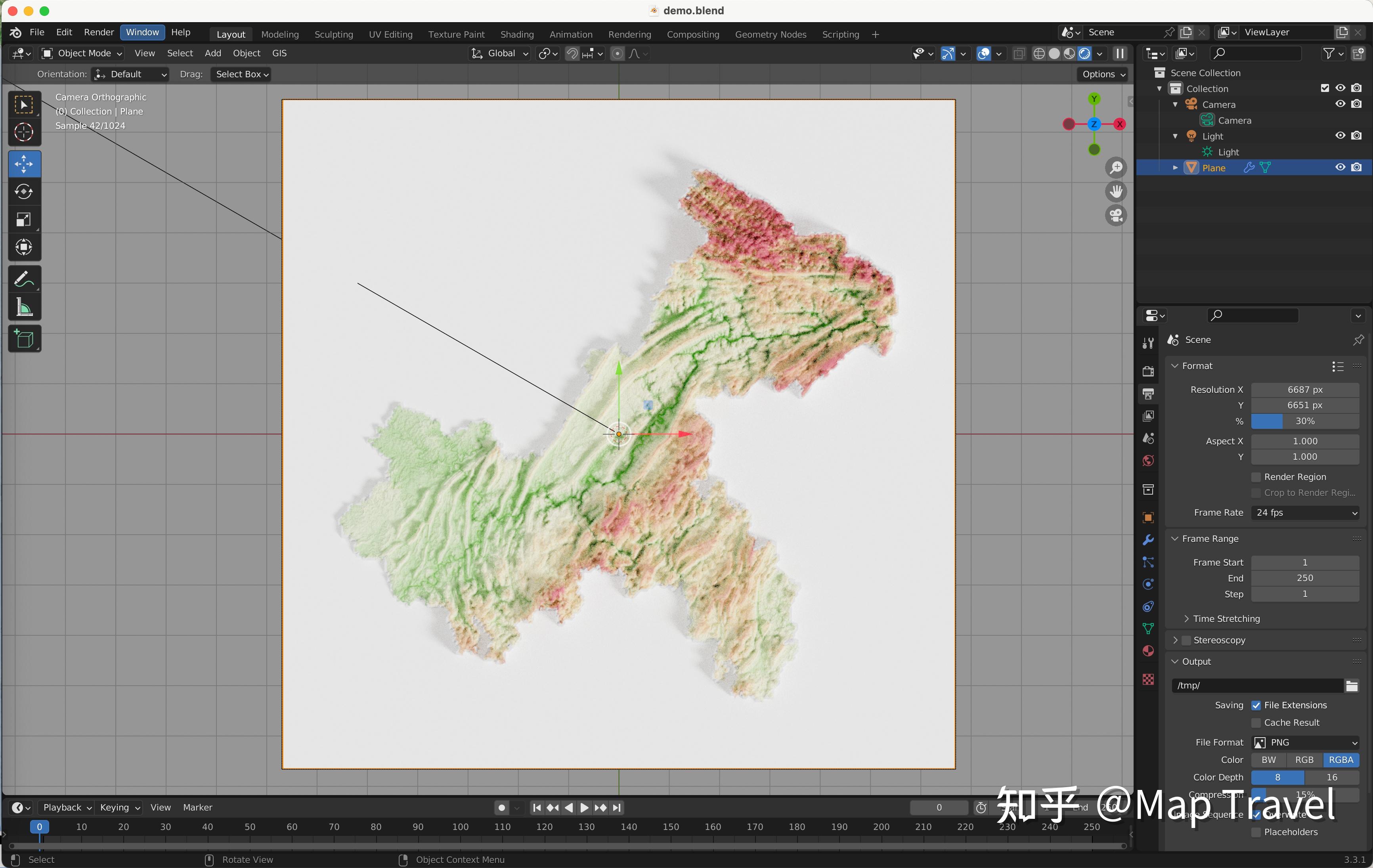 利用Blender和geopandas绘制3D地形图 - 知乎