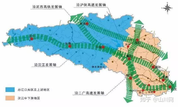 汉江经济带:武汉孝感一体化,襄阳南阳城市组,湖北副中心站稳