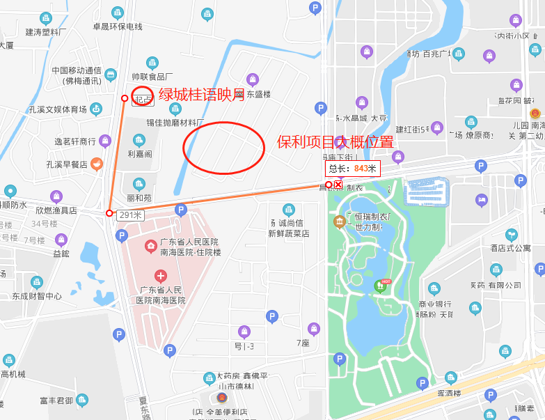 佛山映月湖公园地图图片