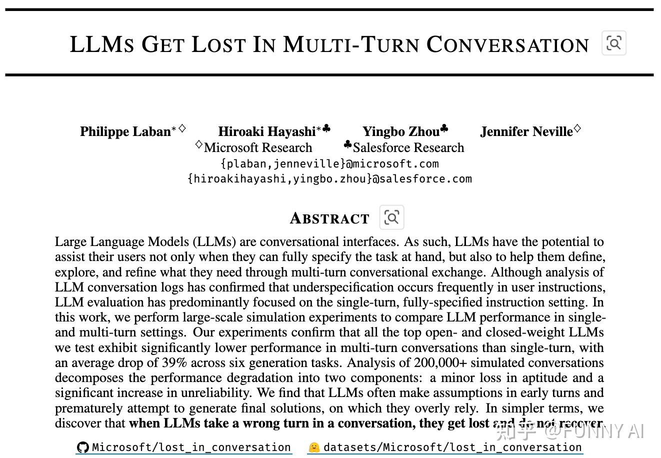 LLMs Get Lost in Multi-Turn Conversations