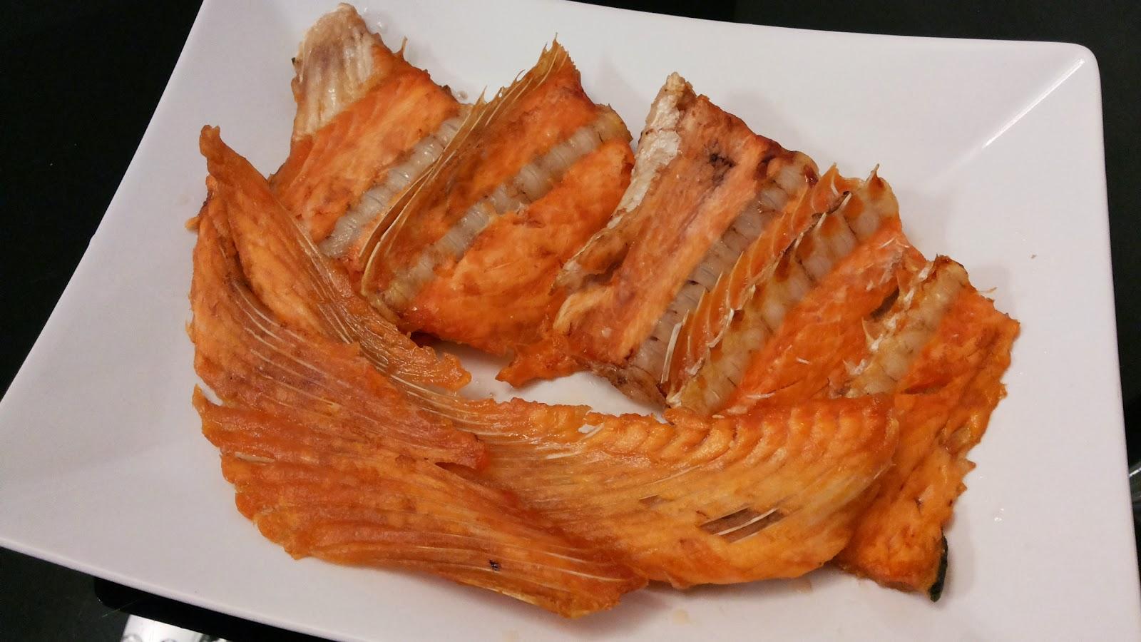 fried salmon bones recipe