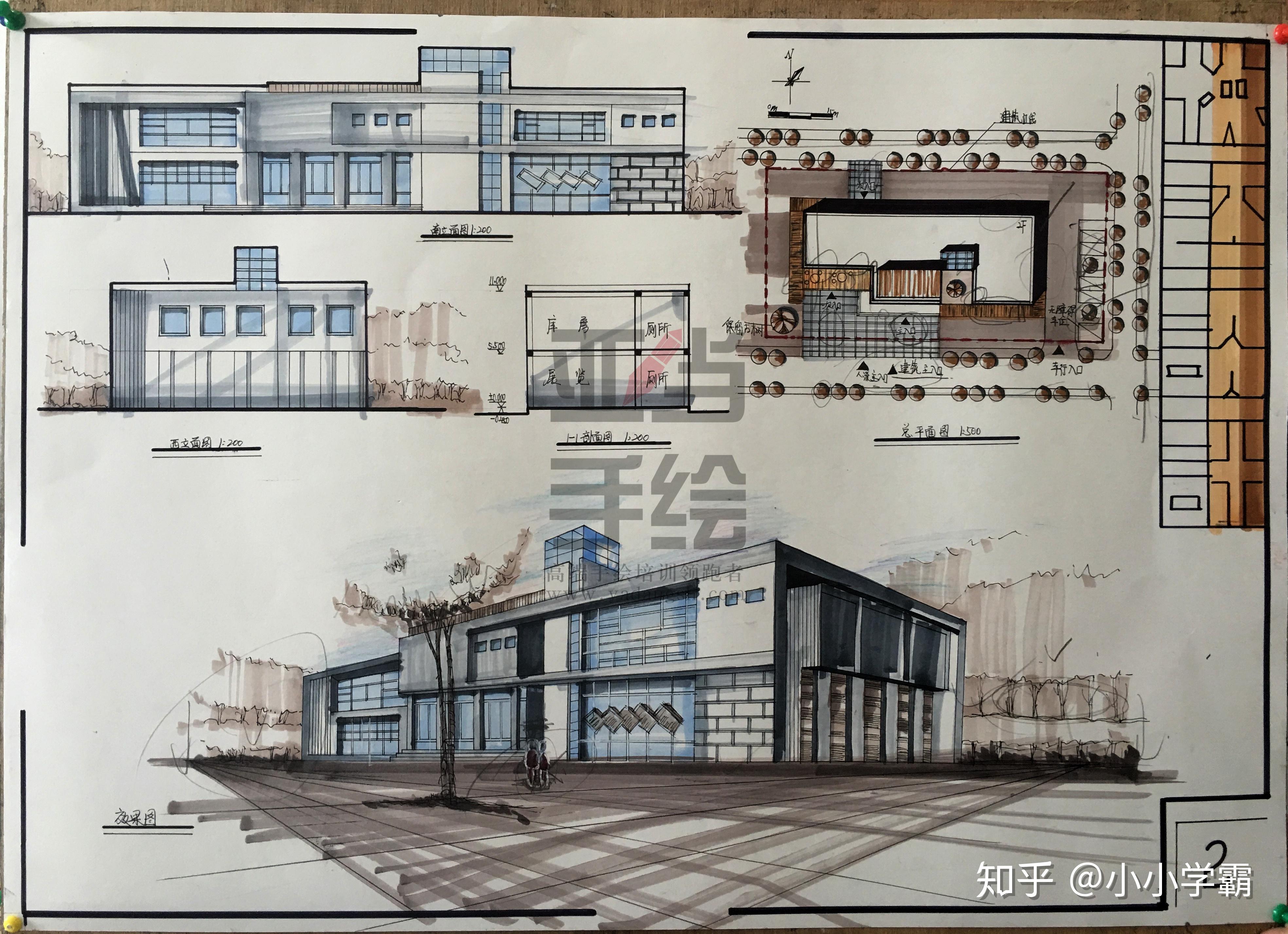 「设计手绘」考研建筑快题手绘经验分享 - 知乎
