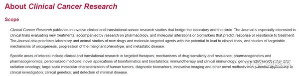 clinical cancer research author guidelines