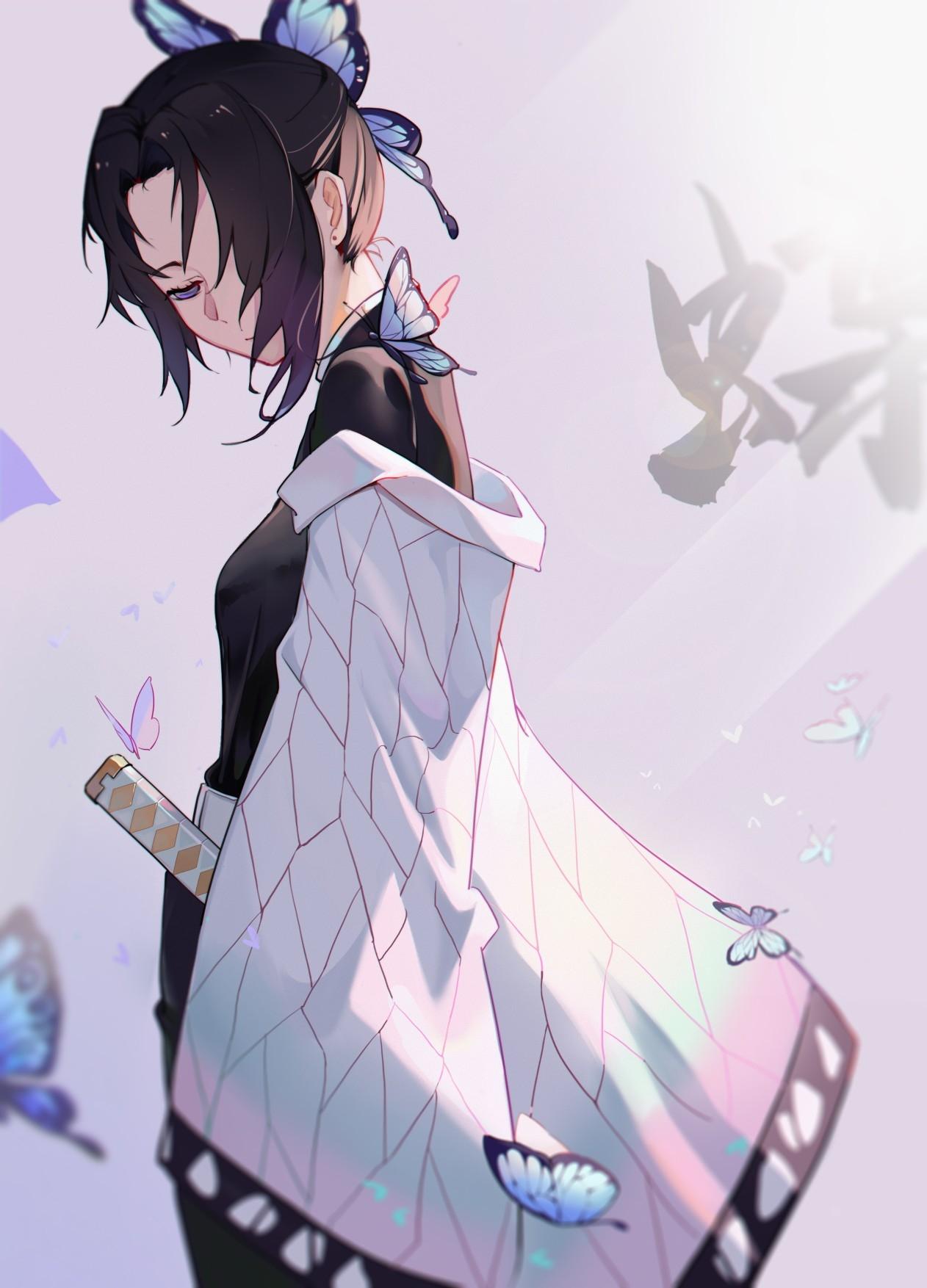 动漫人物专题蝴蝶忍柱中唯一一个无法斩下鬼头的剑士