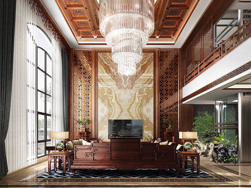 名小雕 今天给大家带来的这是一套 新中式风格 装修案例效果图