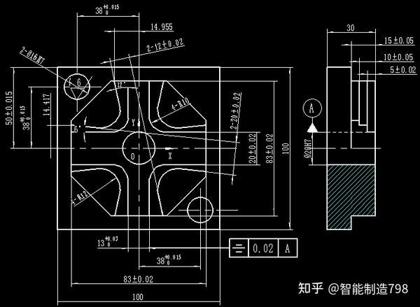 FANUC数控铣床编程实例17-复杂十字凸台加工 - 知乎