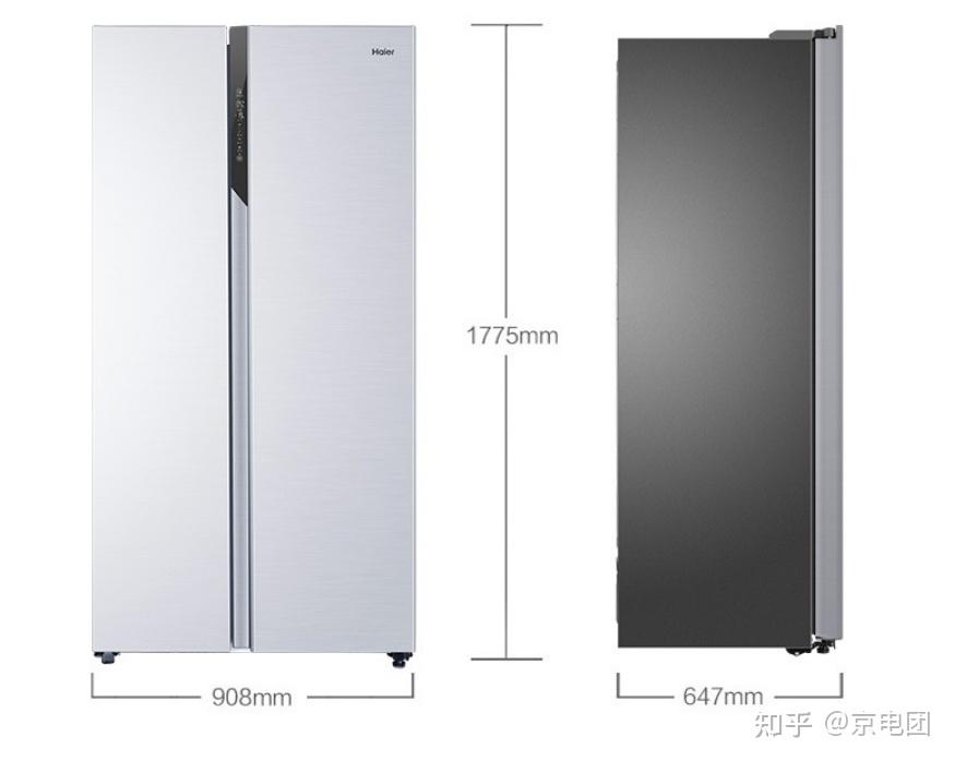 双开冰箱尺寸图 双门图片