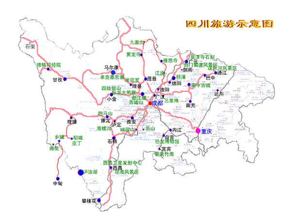 四川5a景区地图一览表图片