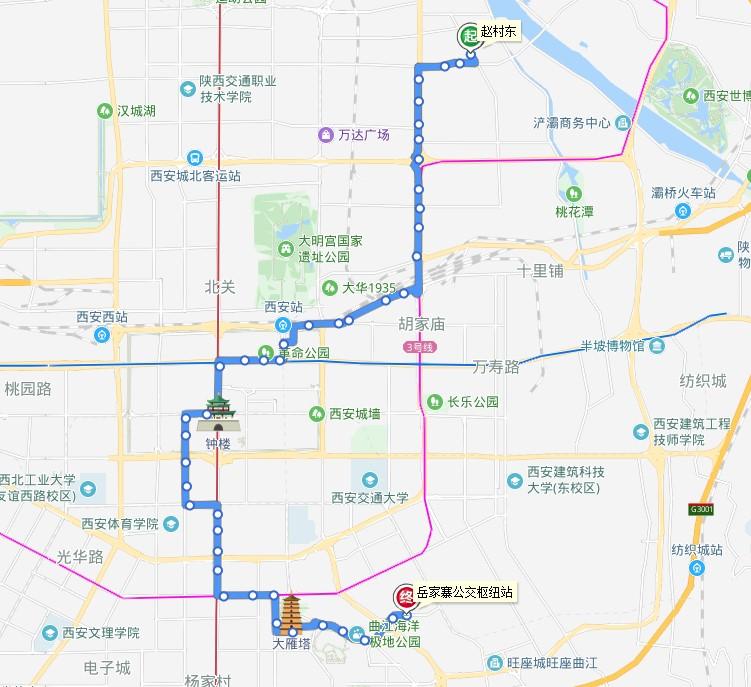 西安610路公交车路线图图片