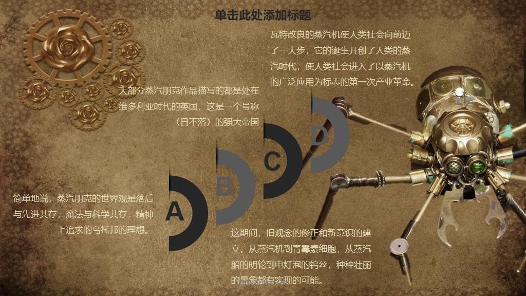 机械朋克蒸汽朋克动态ppt