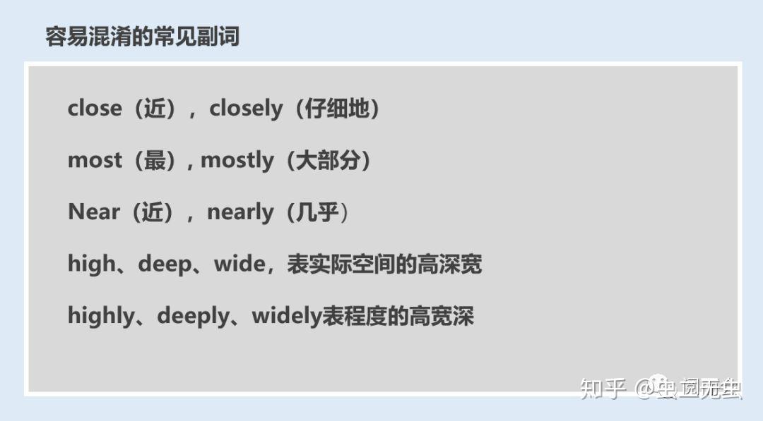 英语语法27期——副词的种类及用法 - 知乎