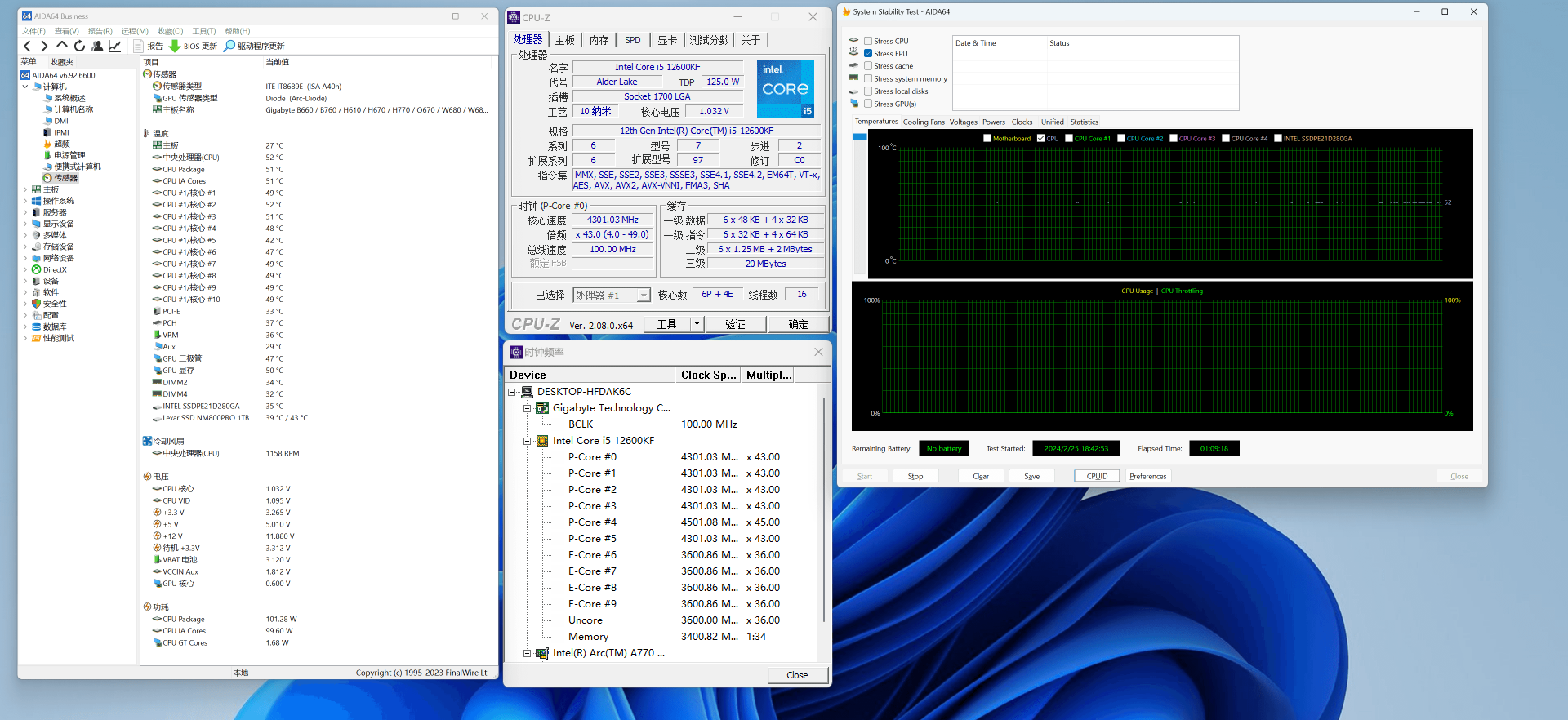 六,温度与频率烤机