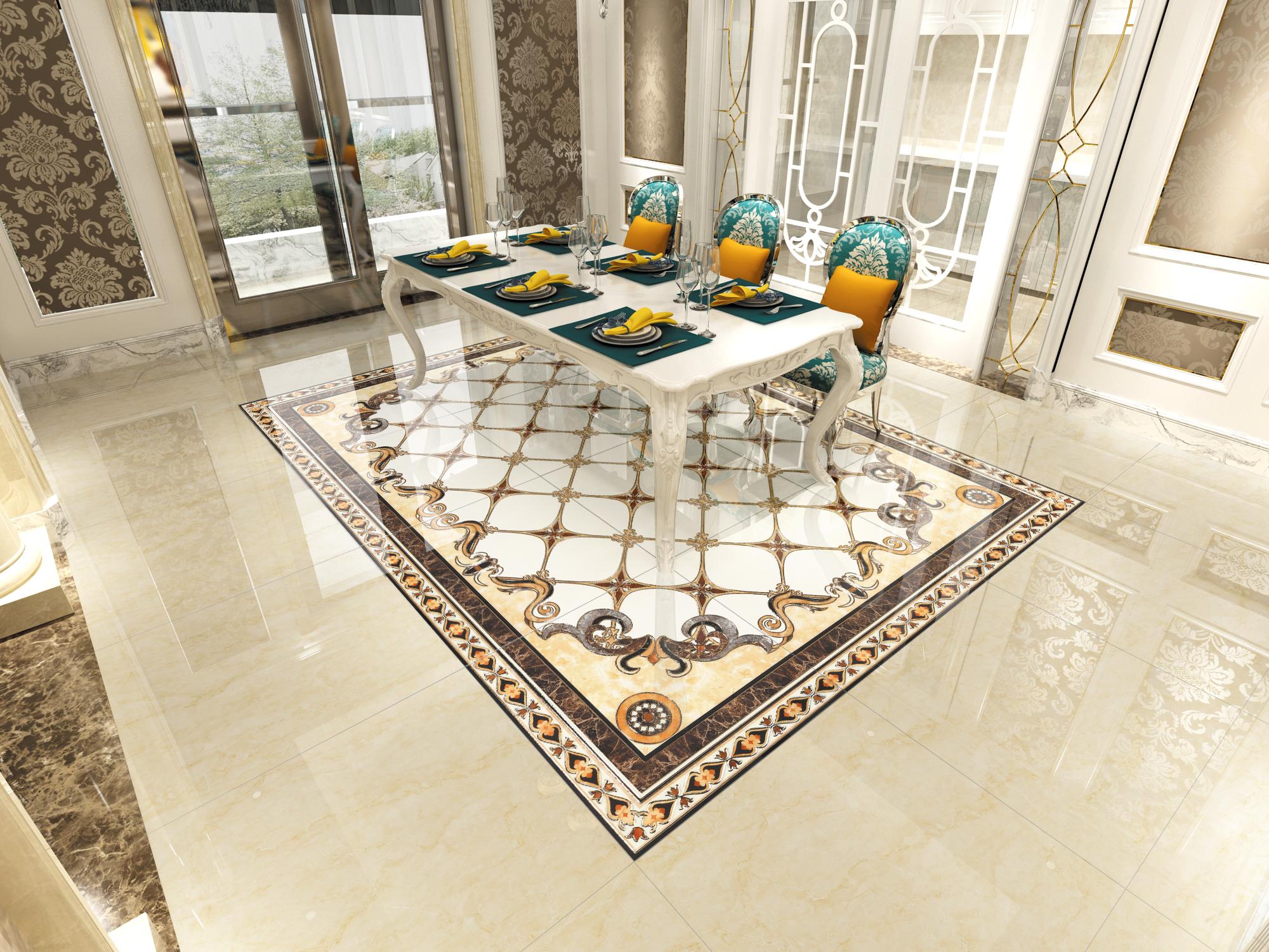 欧式客厅抛晶砖效果图图片 – 设计本装修效果图