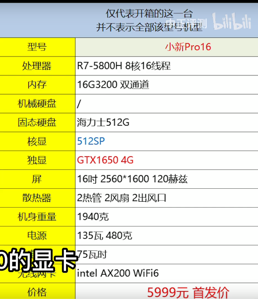 小新pro16r75800hgtx1650