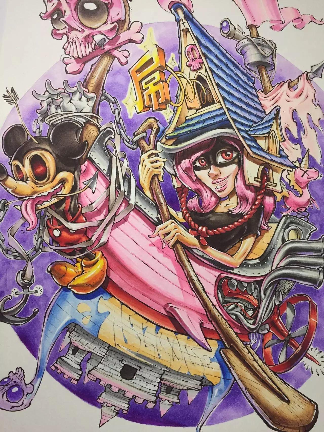 涂鸦公仔手稿流程分享