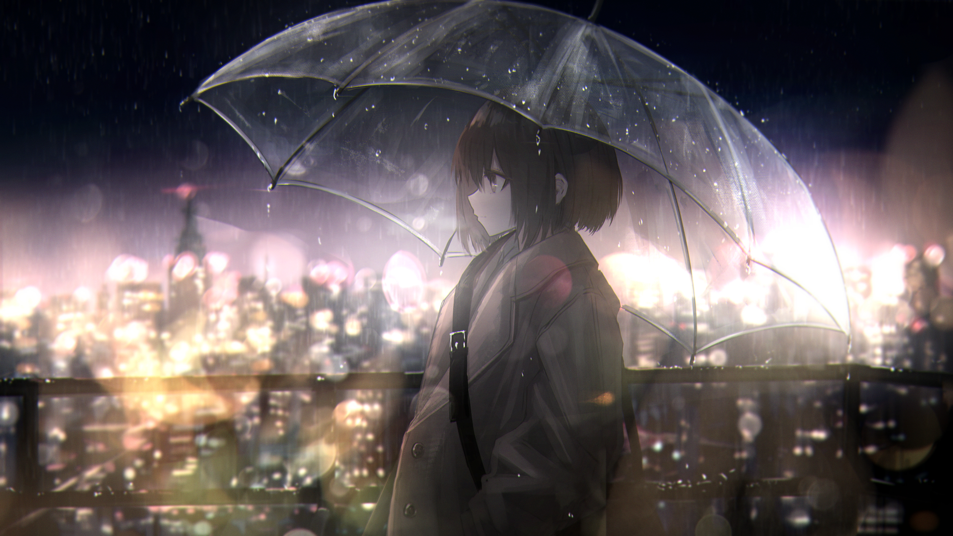 有哪些雨天的动漫电脑壁纸