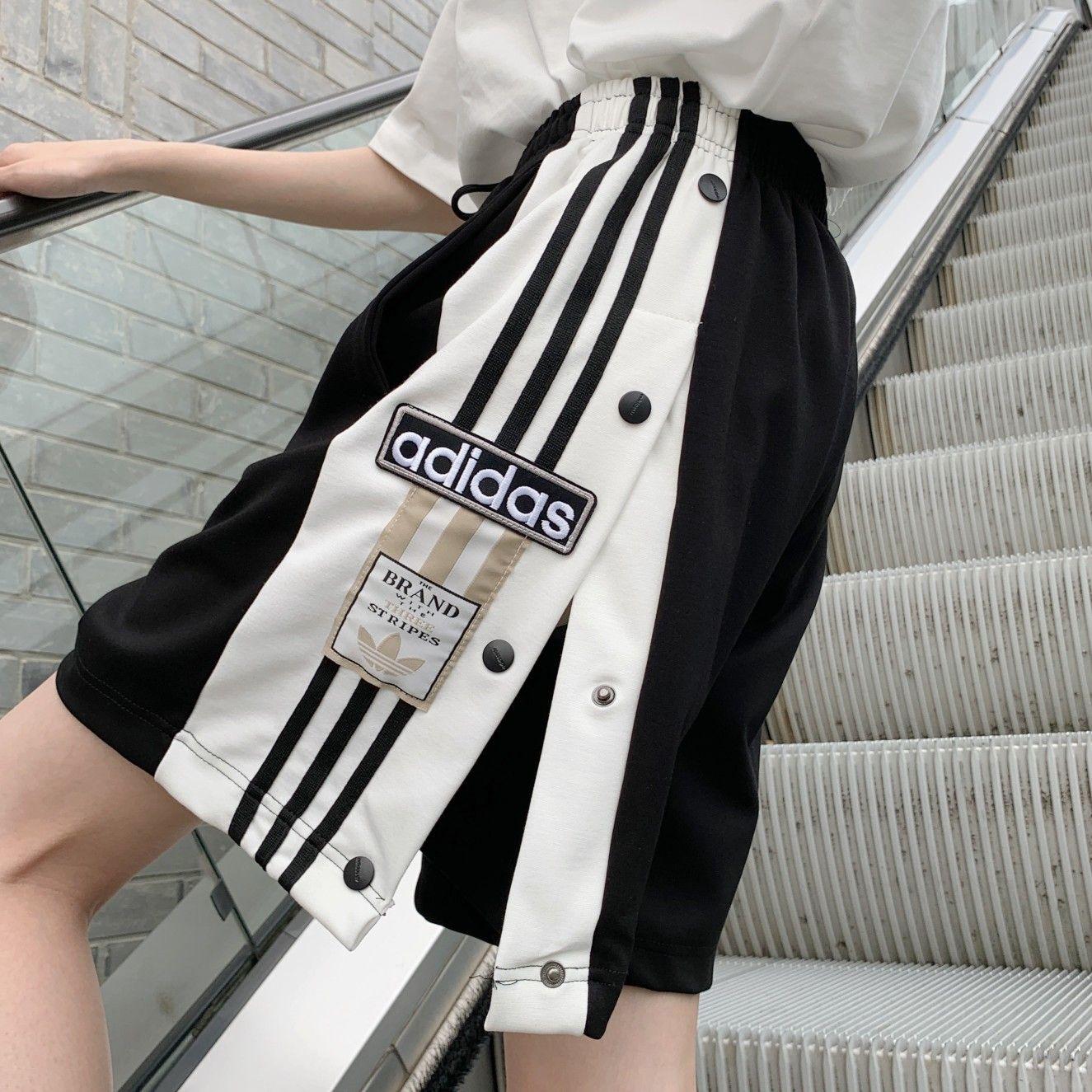 adidas/三叶草收口银标阿迪达斯adidas束脚排扣短裤,这条短裤我就不用