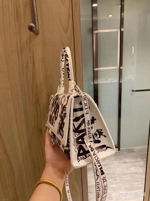 巴黎世家涂鸦沙漏包百搭涂鸦包