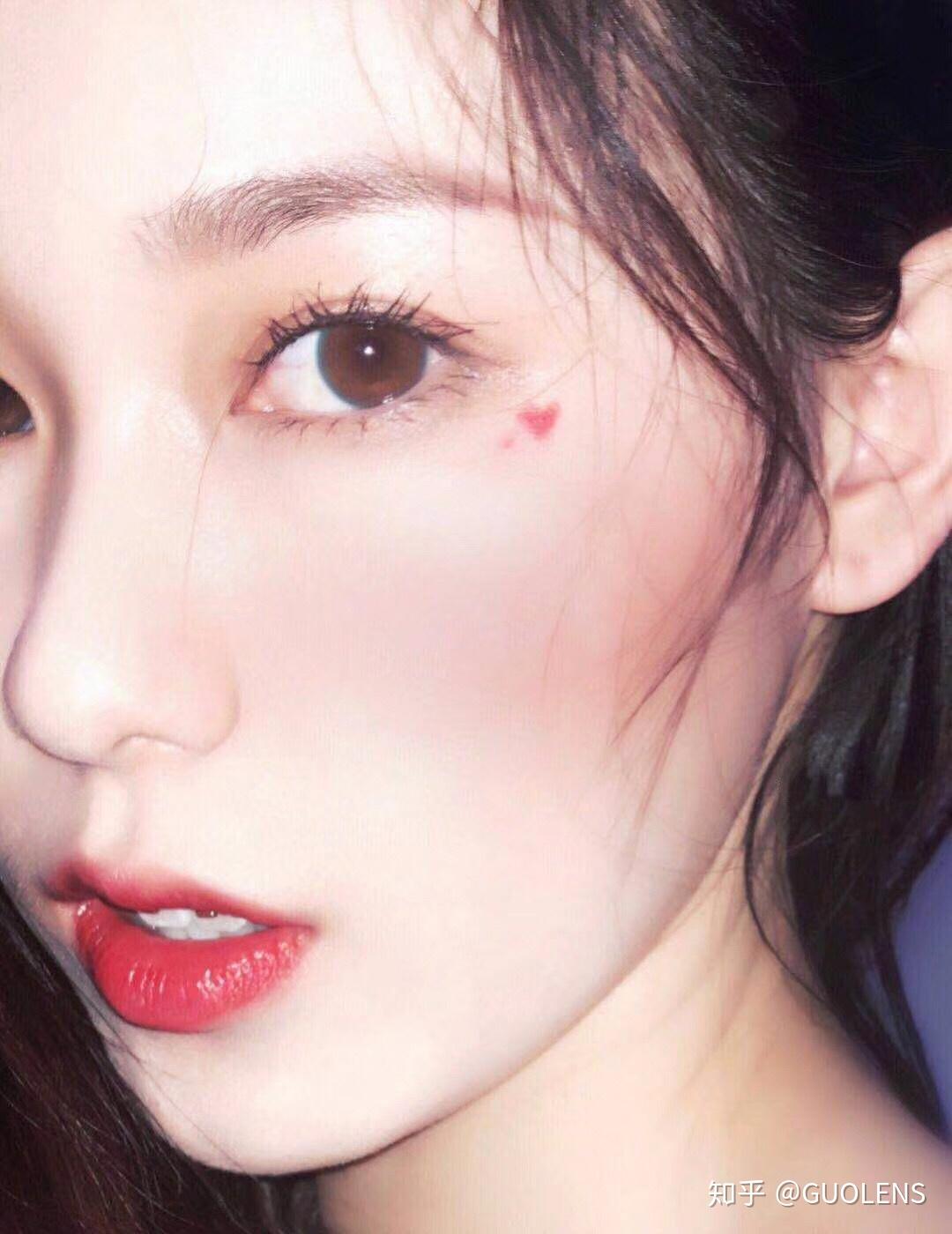 抖音小姐姐戴火绿色美瞳olivecitrus棕俗称小绿环硅水凝胶