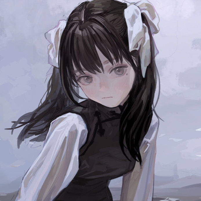 有没有长卷发超级温柔的动漫女生头像