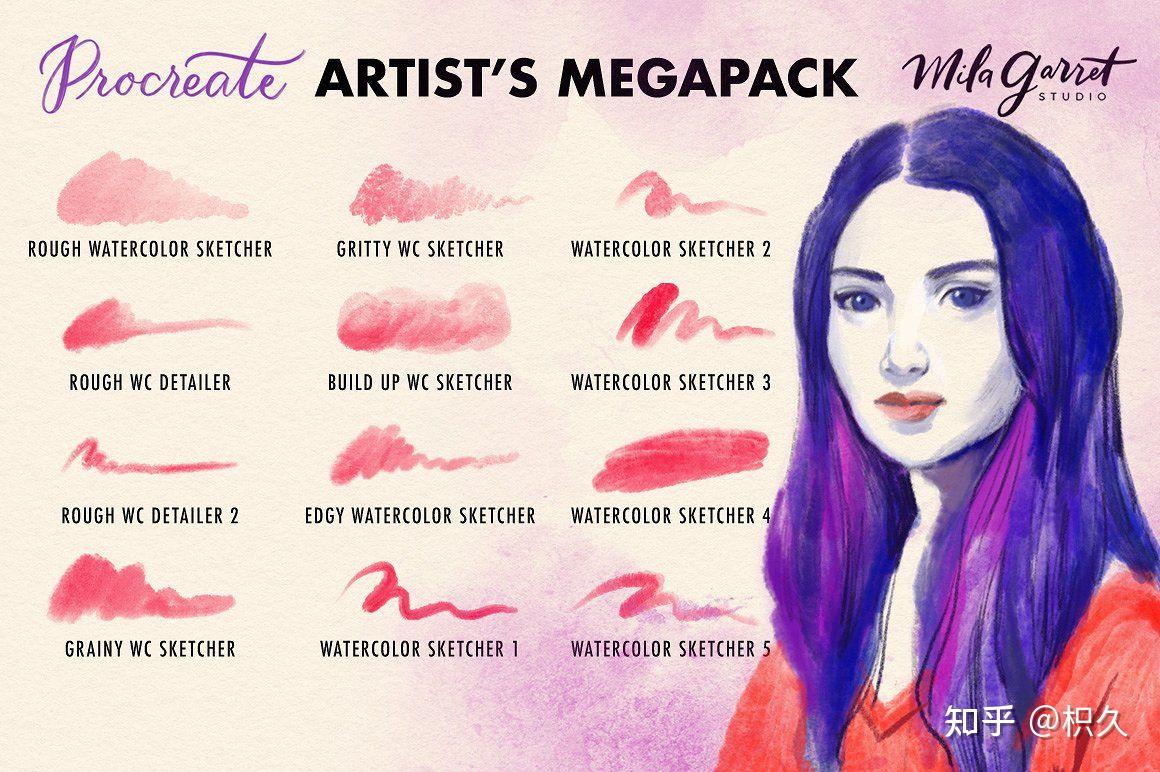 Procreate笔刷合集来啦！！最全笔刷你值得拥有~~ - 知乎