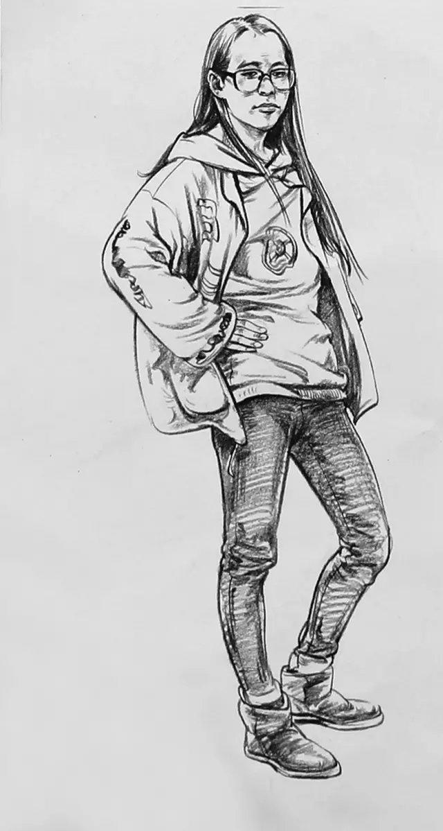 人物组合速写步骤分析