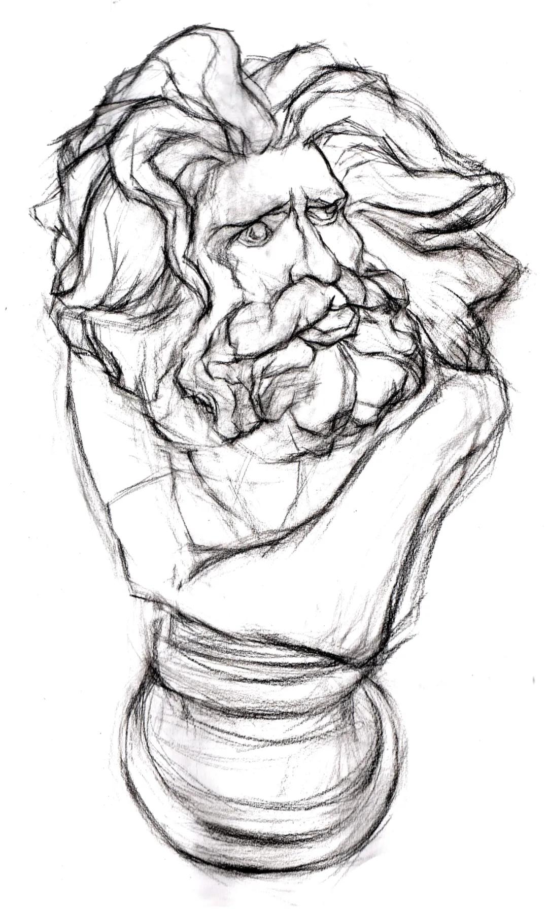 元树艺术石膏像写生分析