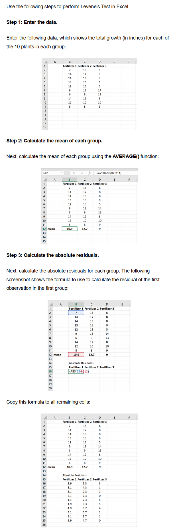 用Excel、SPSS做Levene's Test(多组样本方差齐性检验) - 知乎