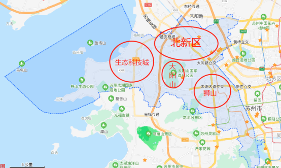 苏州新区狮山板块地图图片