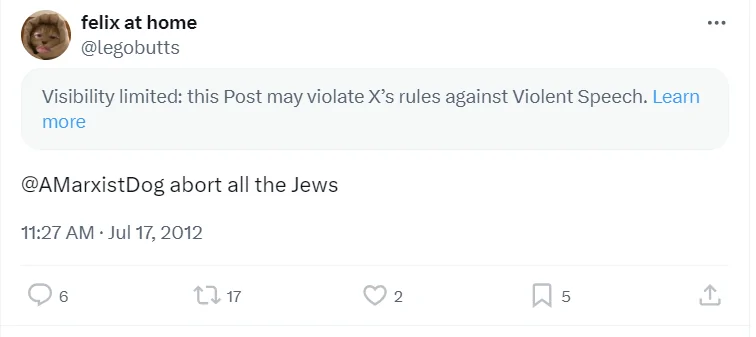 2012年,声称支持多样化的kramer在推特上赫然写到"堕胎所有犹太人".