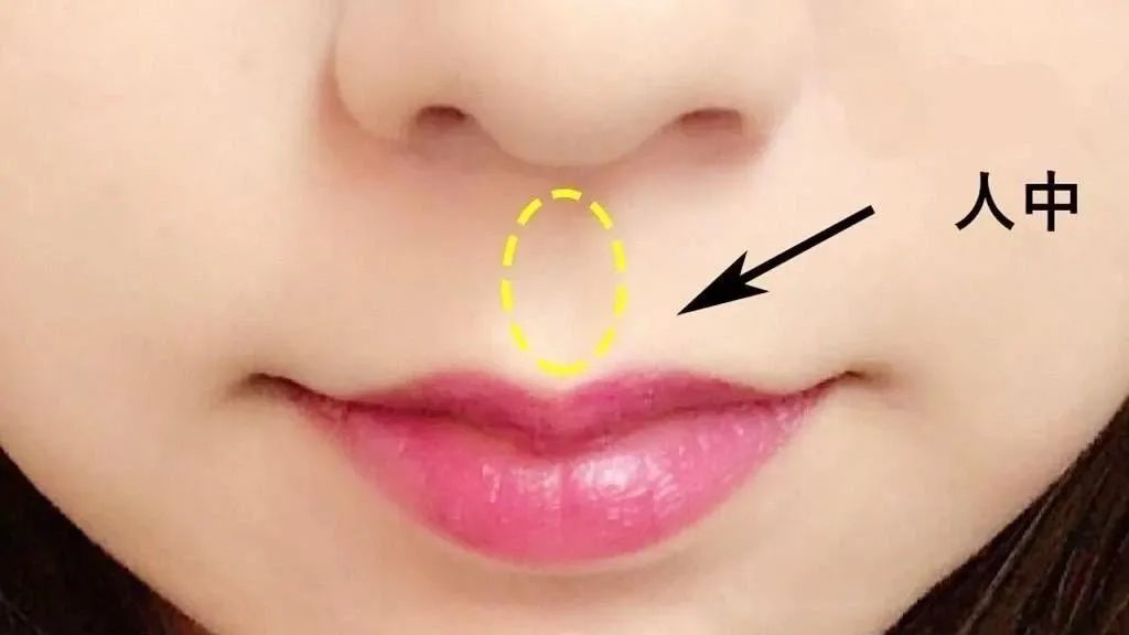 在很多影视剧中都有体现,就是上唇上方正中的凹痕,也常称之为"人中沟"