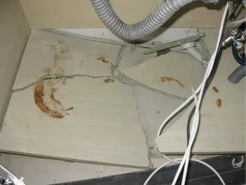 让我们看看净水器爆炸之后现场是什么样子的:哎呀,都炸成这样了,真是