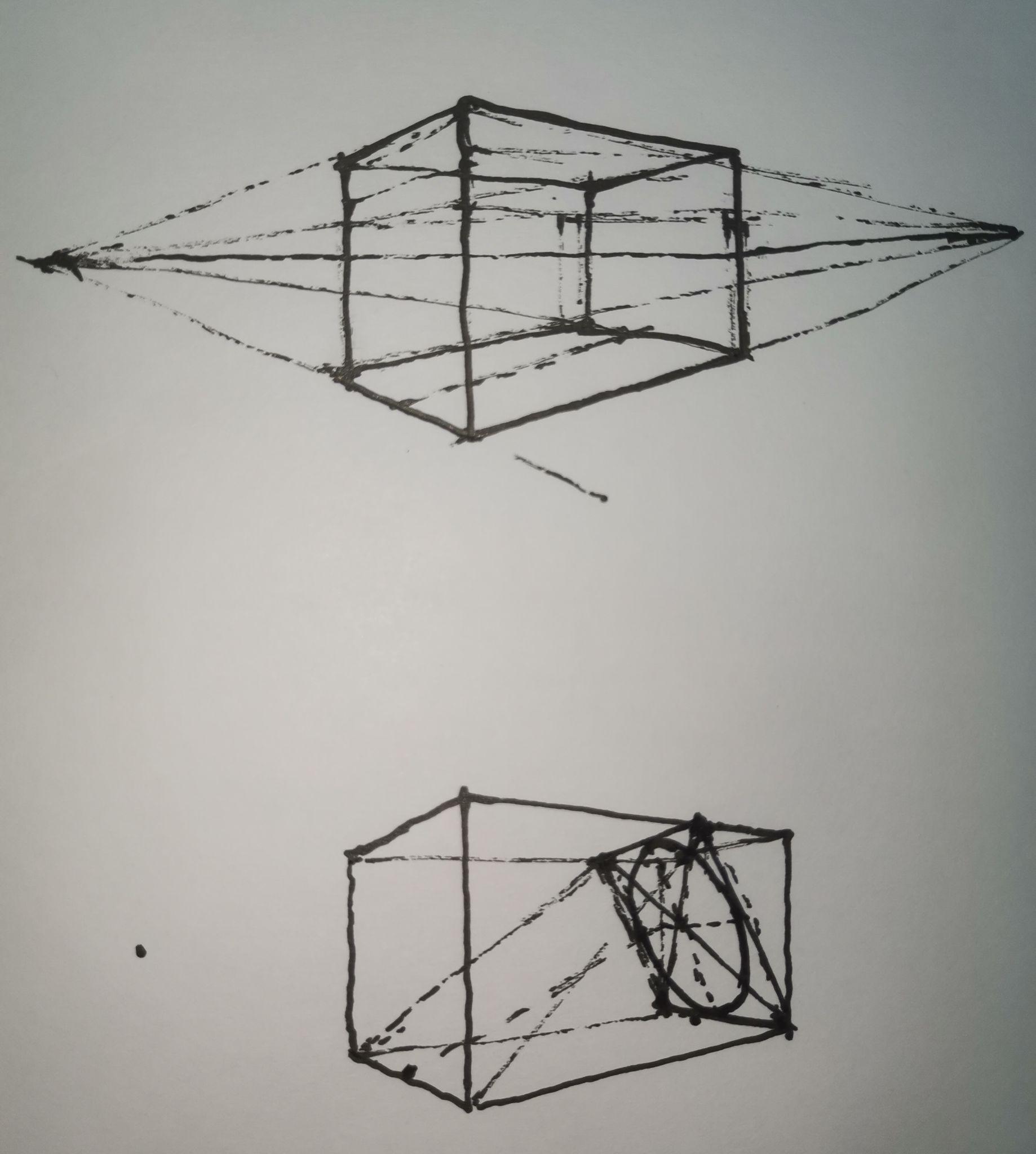 兩點透視如何畫圓錐