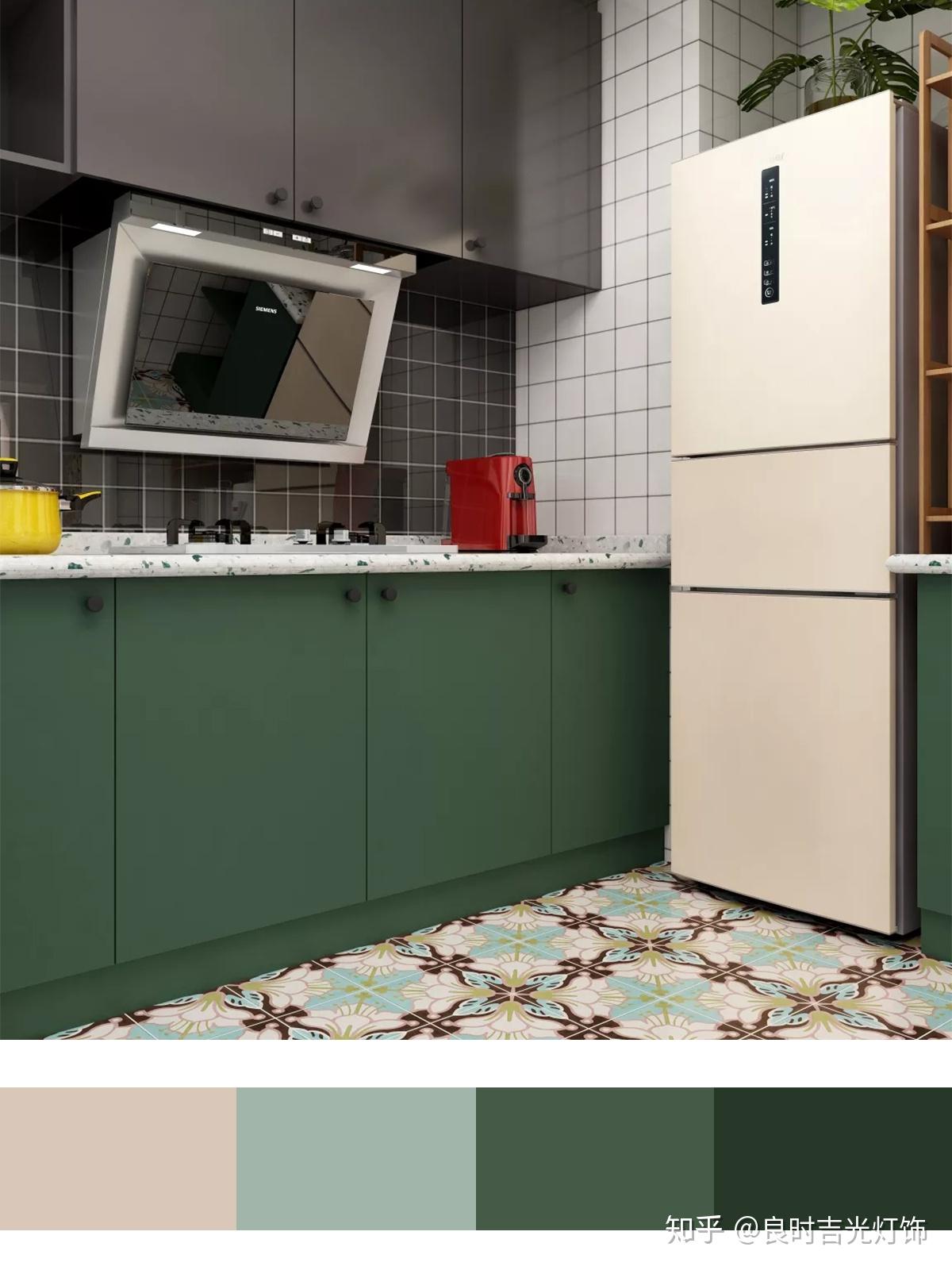 2020流行色薄荷绿家装设计效果图 厨餐厅-家居美图_装一网装修效果图
