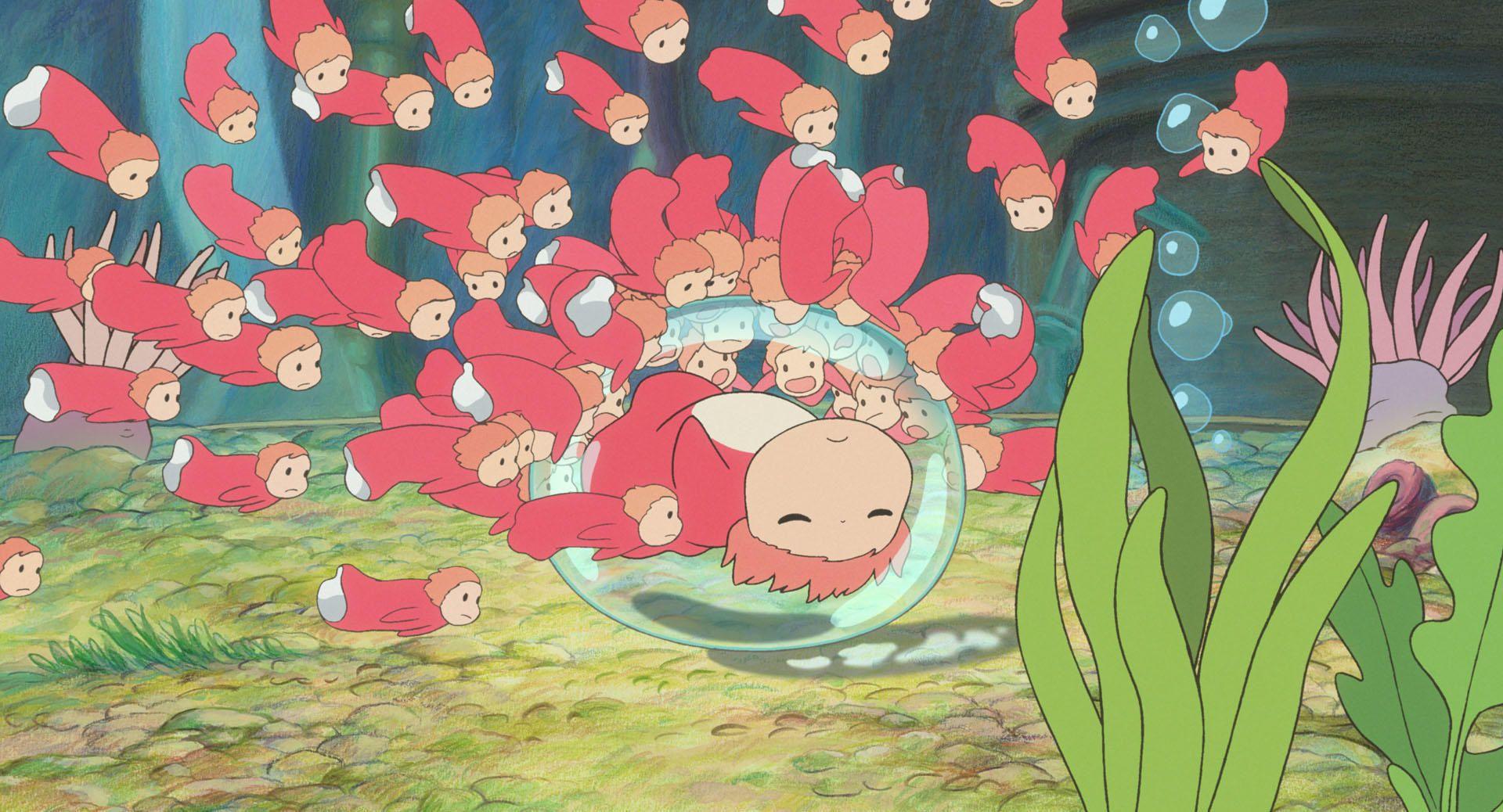 宫崎骏动漫电影《悬崖上的金鱼姬》电脑壁纸 