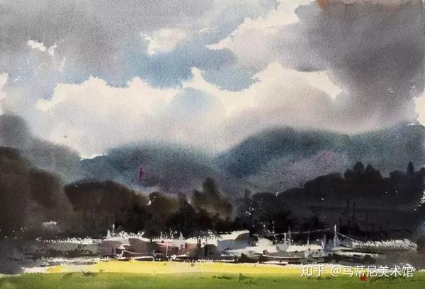 水彩画　印象　No.7 F8号 水彩画 印象 No.7 F8号