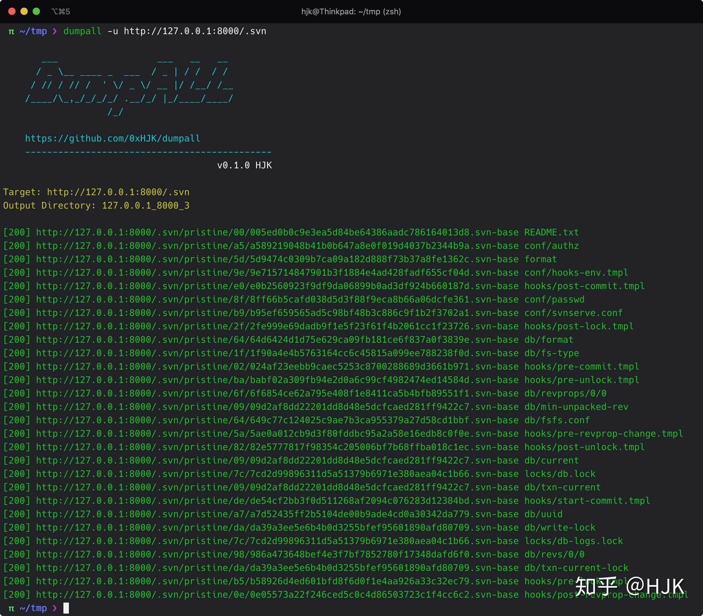 Dump all: .git/.svn/.DS_Store泄漏一键利用 - 知乎