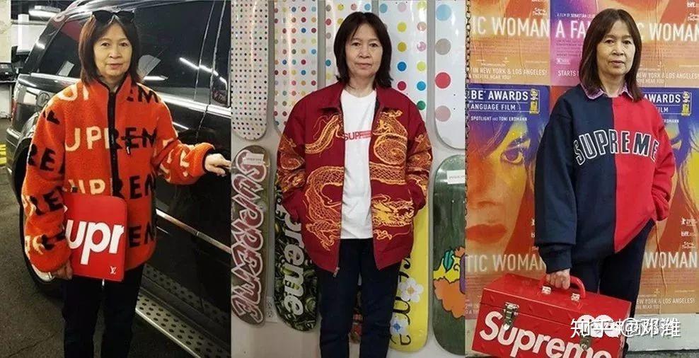 谁说大妈不时尚穿起guccisupreme太潮了一点不输年轻人
