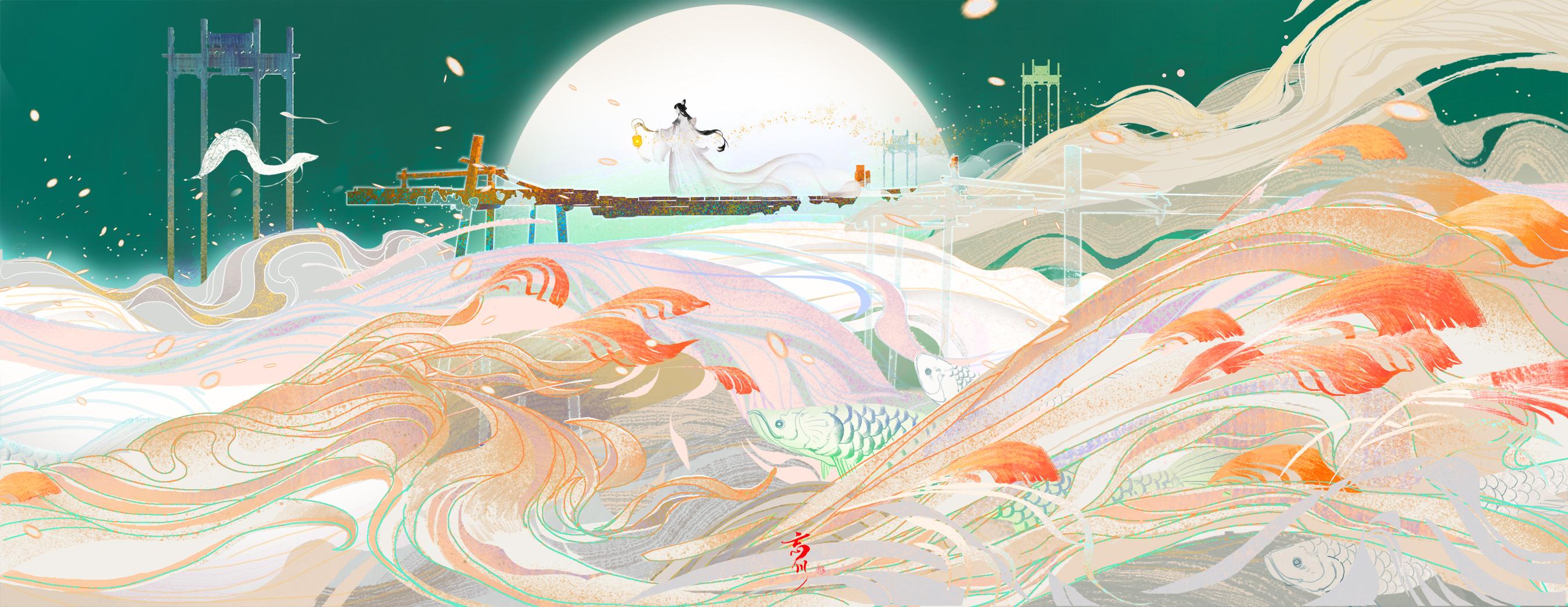 原画人行业爆料丨网易大作忘川风华录不日公测细节满满的人物场景设定