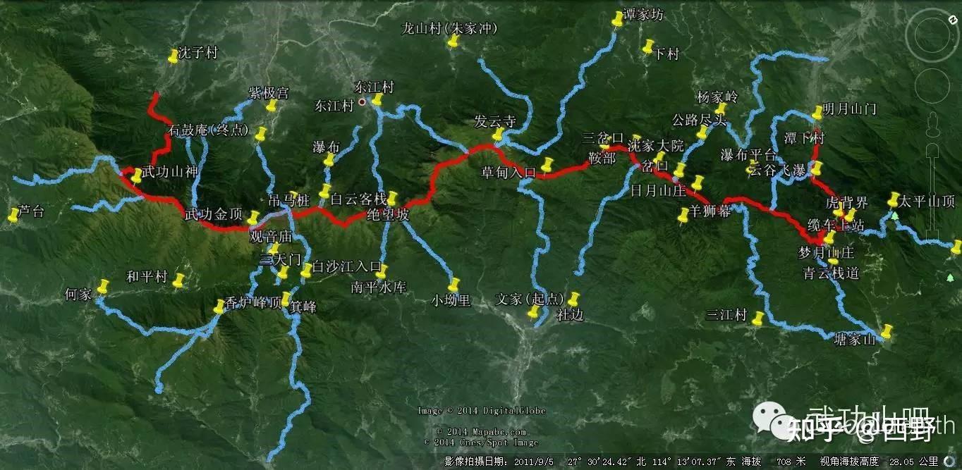 武功山地图登山图片