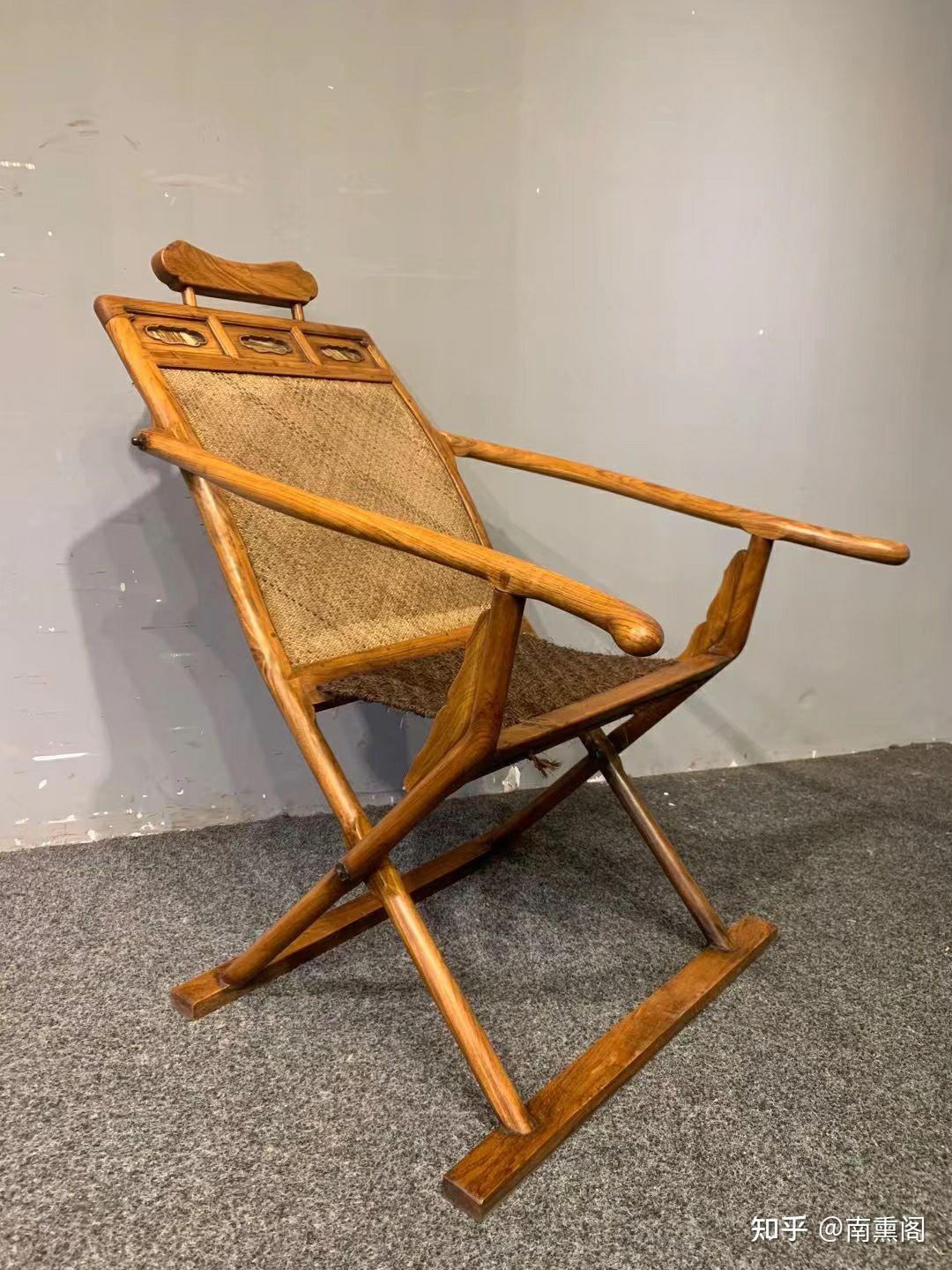 精品黄花梨老旧躺椅